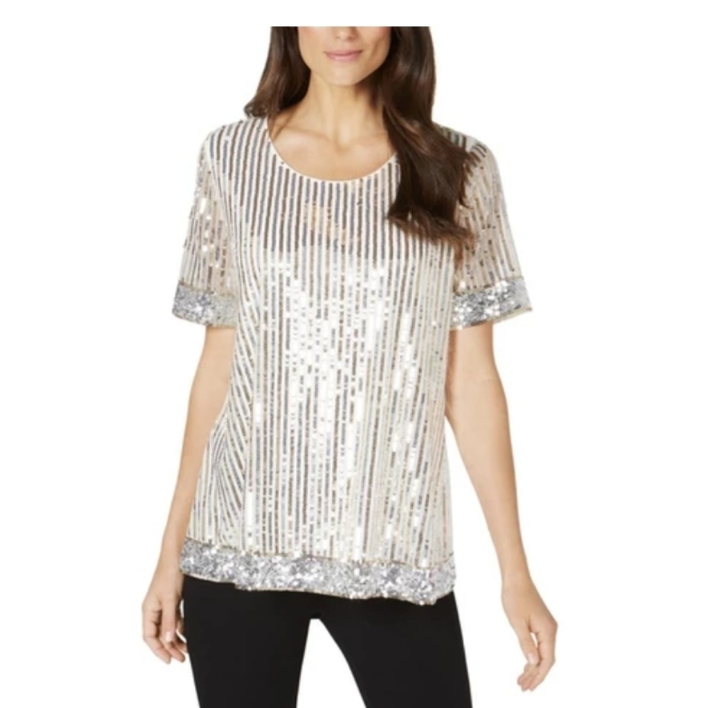 Petite Sequined Top